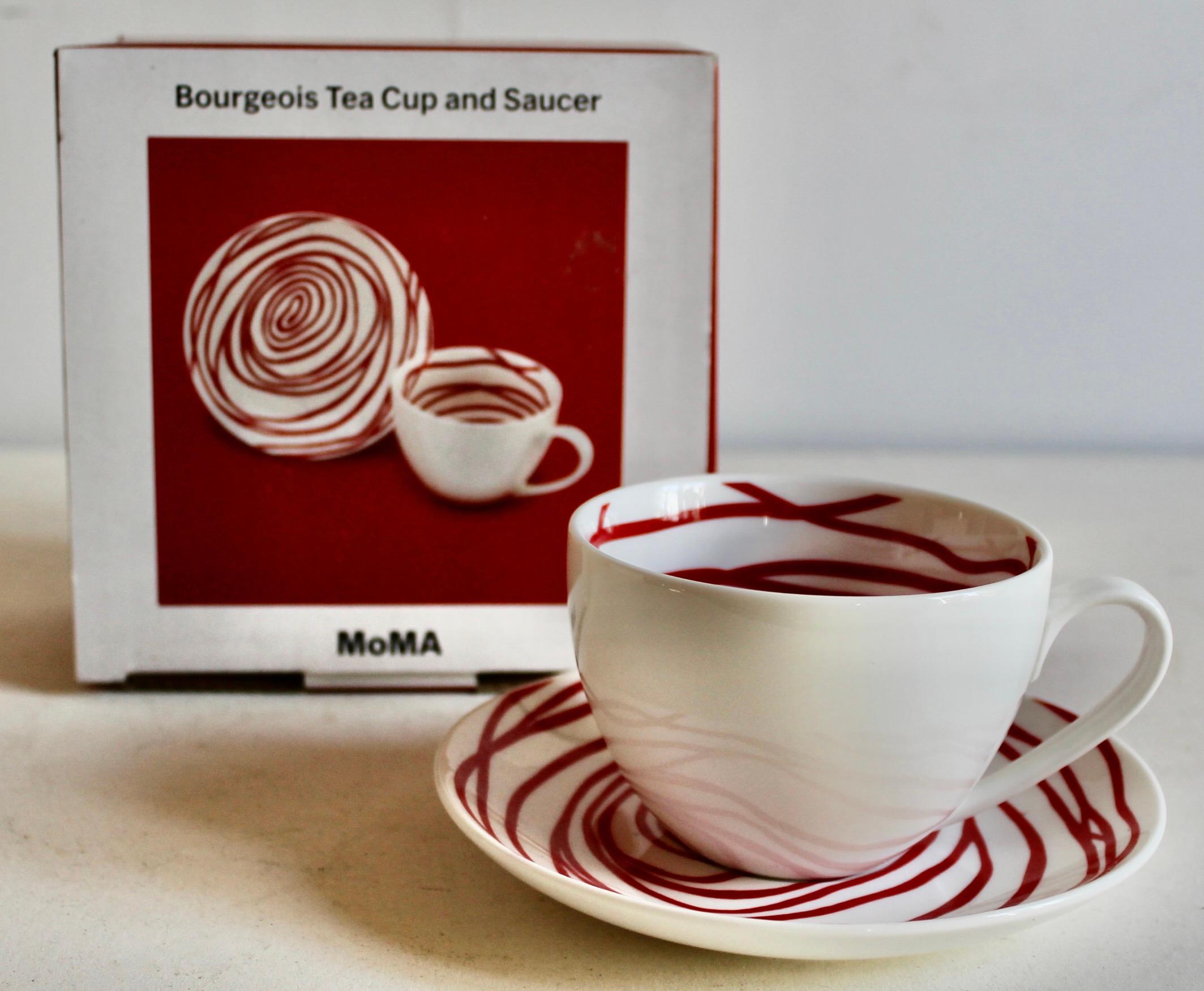 Louise Bourgeois Cup and Saucer in its original Museum of Modern Art box.