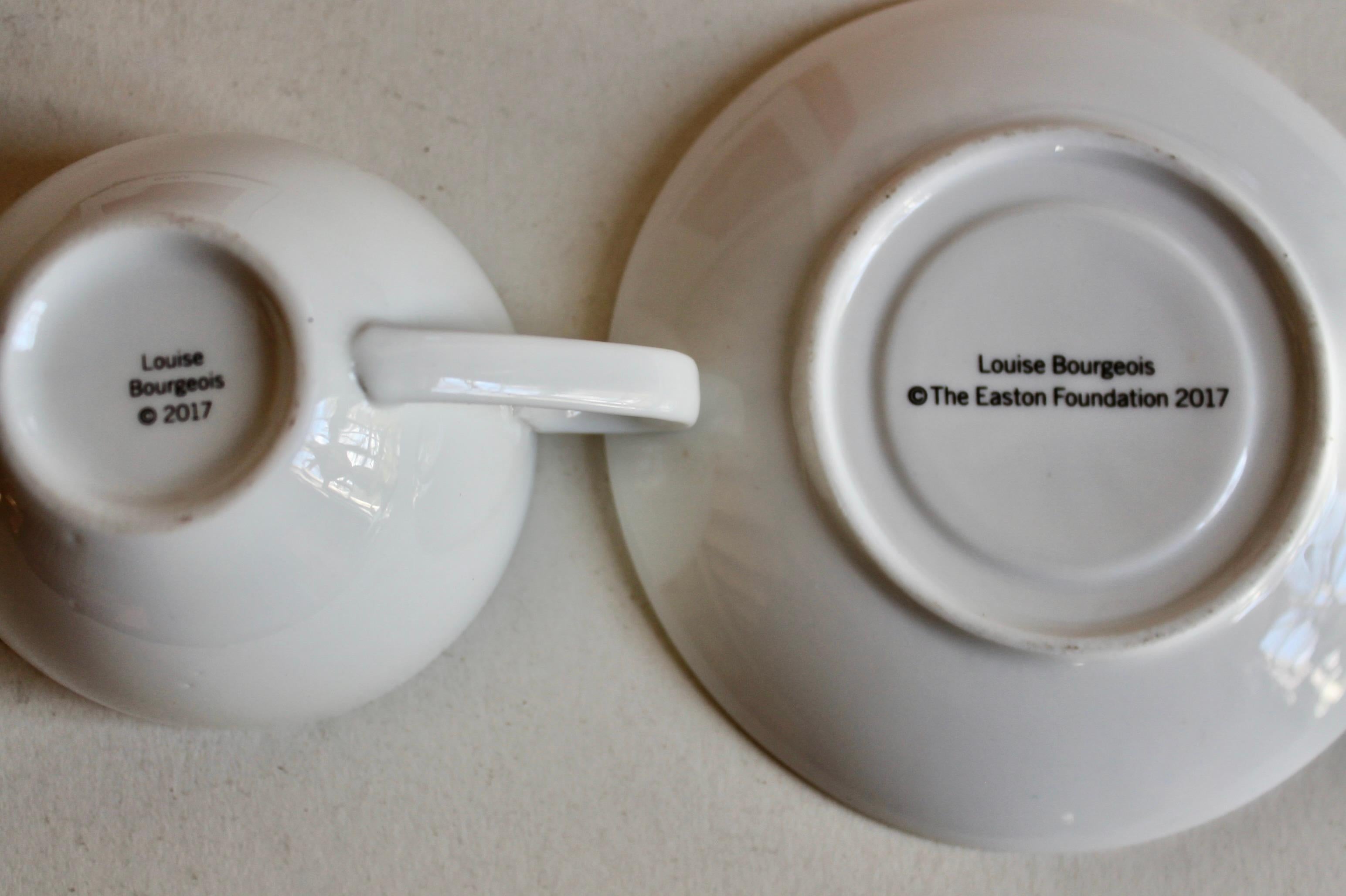 Molded Louise Bourgeois Cup & Saucer for MOMA For Sale