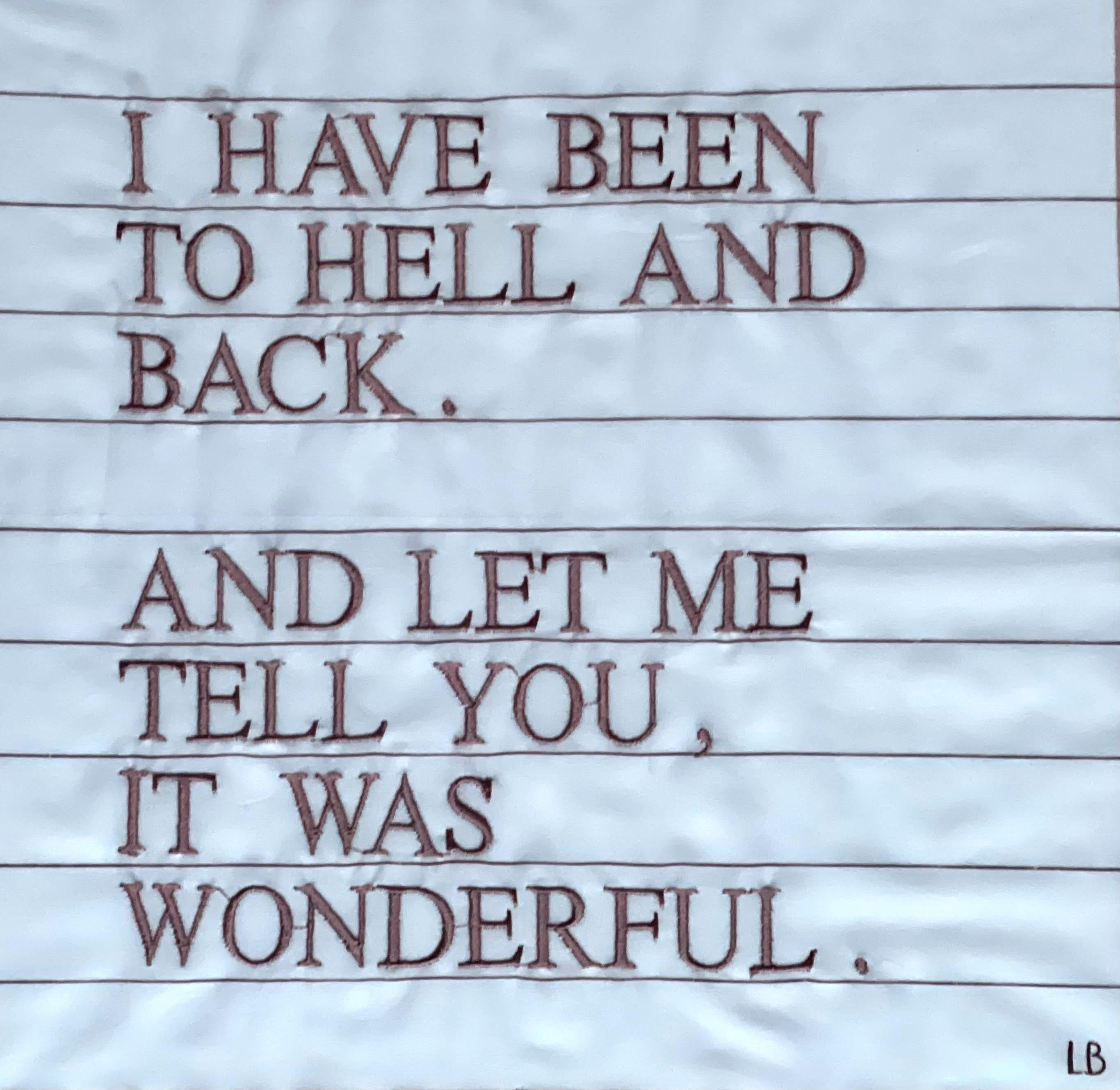 I Have Been to Hell and Back Handkerchief (Pink Edition) - Pop Art Print by Louise Bourgeois