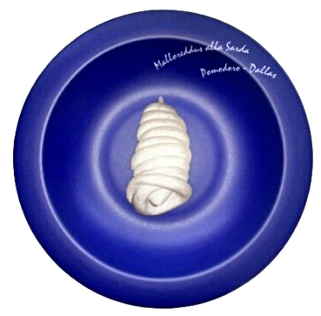 Louise Bourgeois Abstract Sculpture - Limited Edition numbered Italian Blue Ceramic Plate for Dallas Texas restaurant 