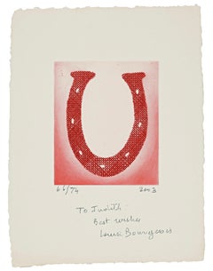 Louise Bourgeois - Horseshoe (with accompanying horseshoe), signed & inscribed