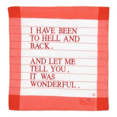 Louise Bourgeois, He estado en el infierno y he vuelto (Rojo): Pañuelo bordado