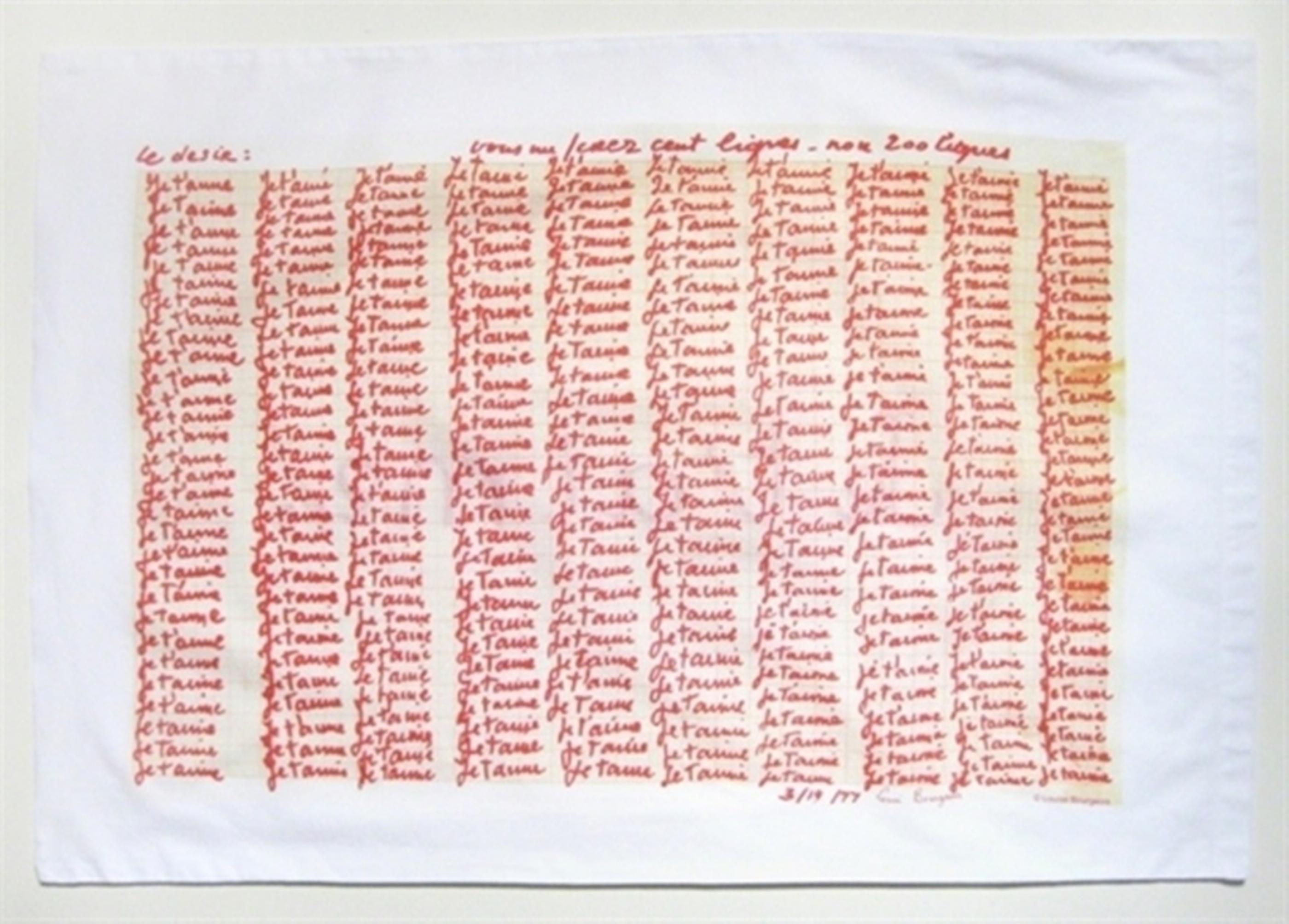 louise bourgeois embroidery