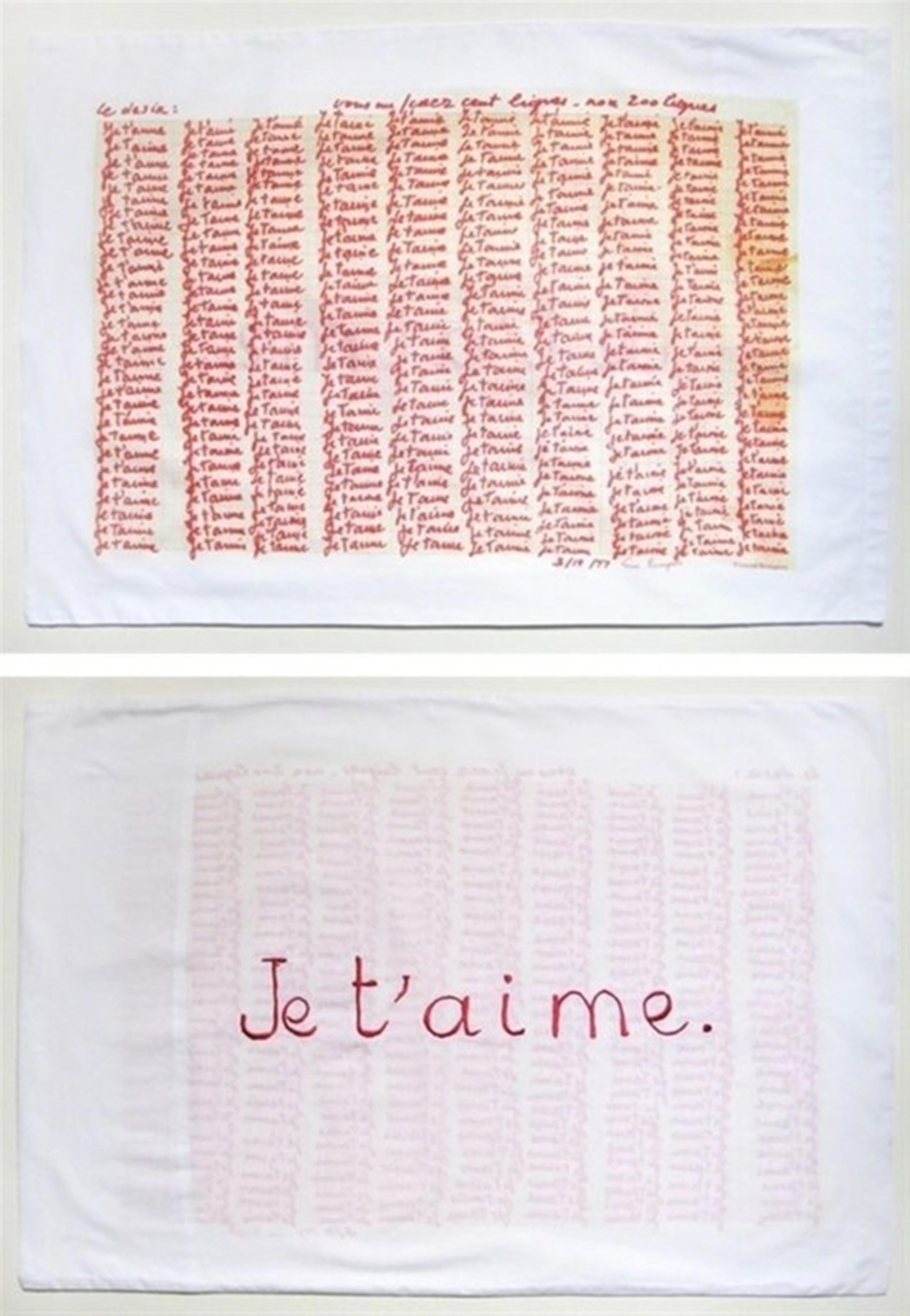 Louise Bourgeois Abstract Print - Red Room (Parents) detail (double sided pillowcase)