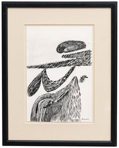 After Louise Bourgeois, Inner Life Black and White Framed Lithograph, 1985