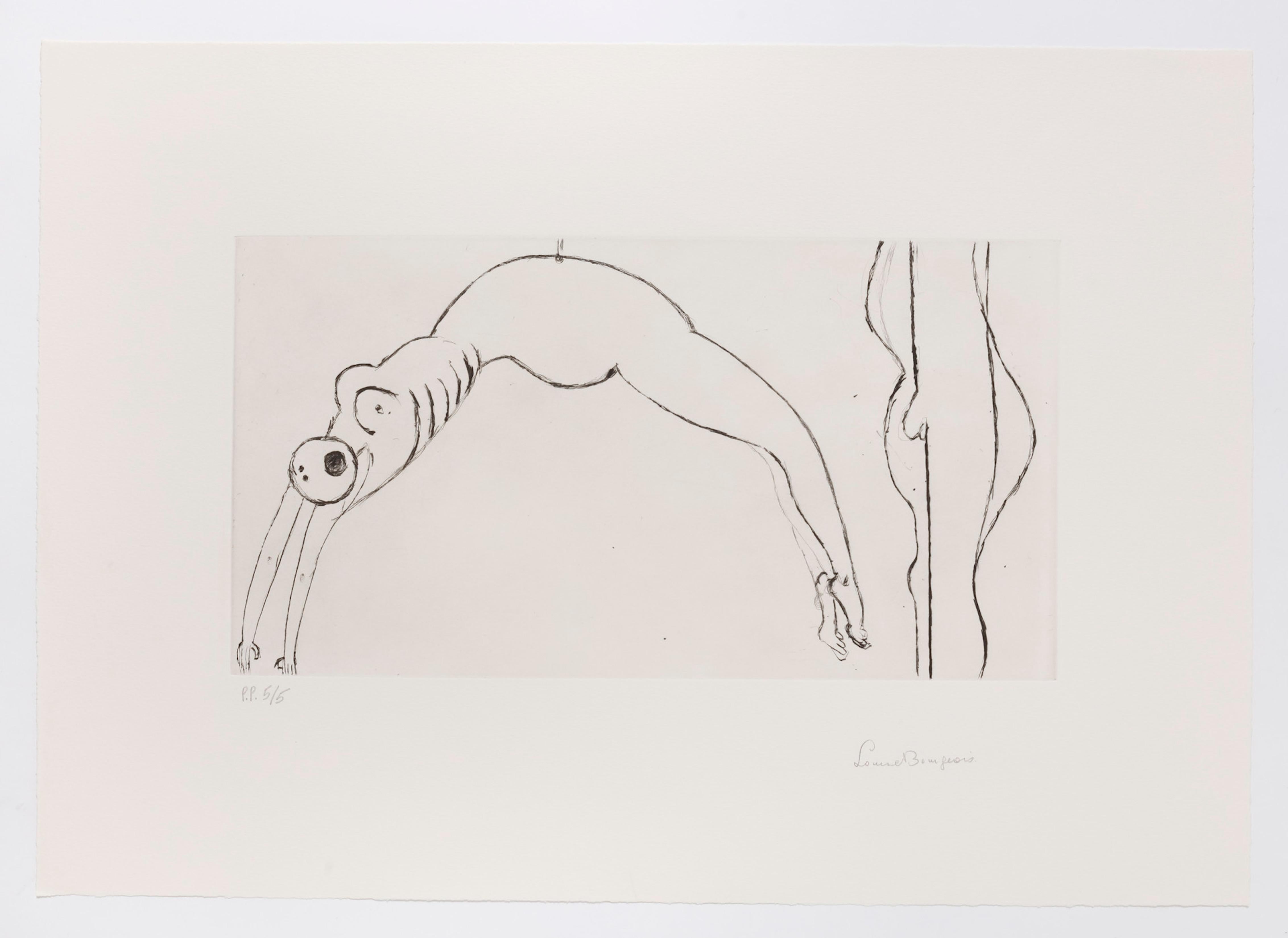 Louise Bourgeois Figurative Print - Arched Figure