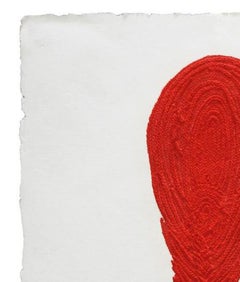 Crochet V Print, Mixografia on Handmade Paper, Signed, 1988 Edition