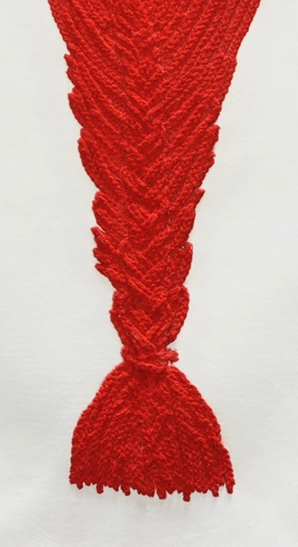 From Crochet Series I-V
Framed 
Initialed in pencil and numbered 49/50
Mixografia printed in red on handmade paper

Sheet size is 33.5 x 28 inches
Framed size is 37.25 x 32.13 inches
Co-published by Mixografia Workshop and SOLO