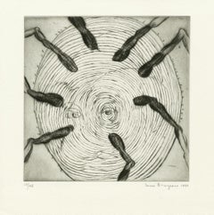 from "Ode à ma Mère" (Sheet 6) - Contemporary, Etching, Black, White, Spider