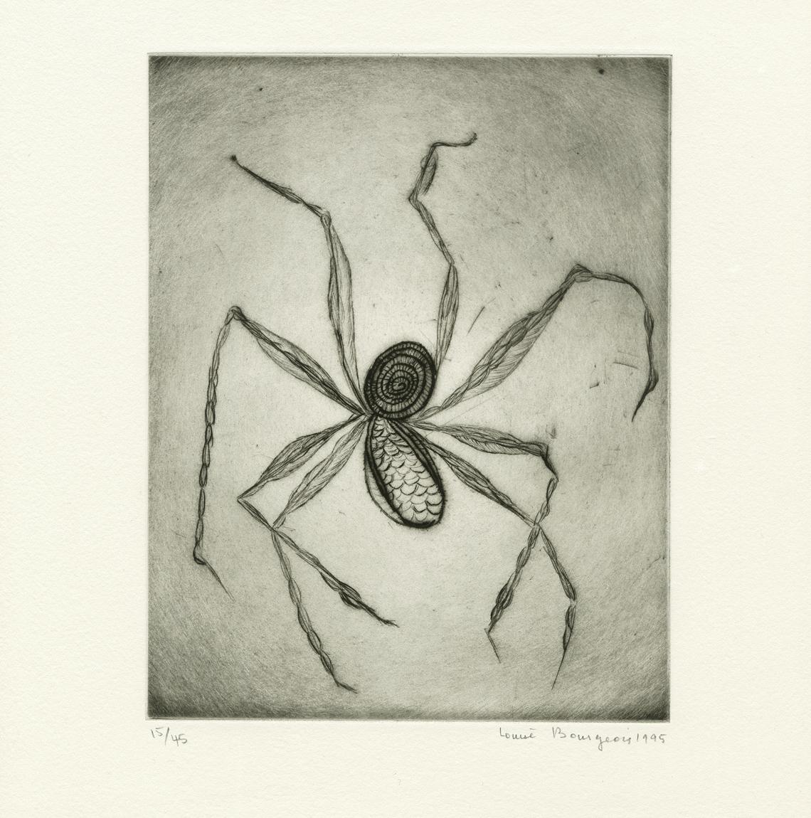 de "Ode à ma Mère" (Lámina 8) - Contemporáneo, Aguafuerte, Negro, Blanco, Araña