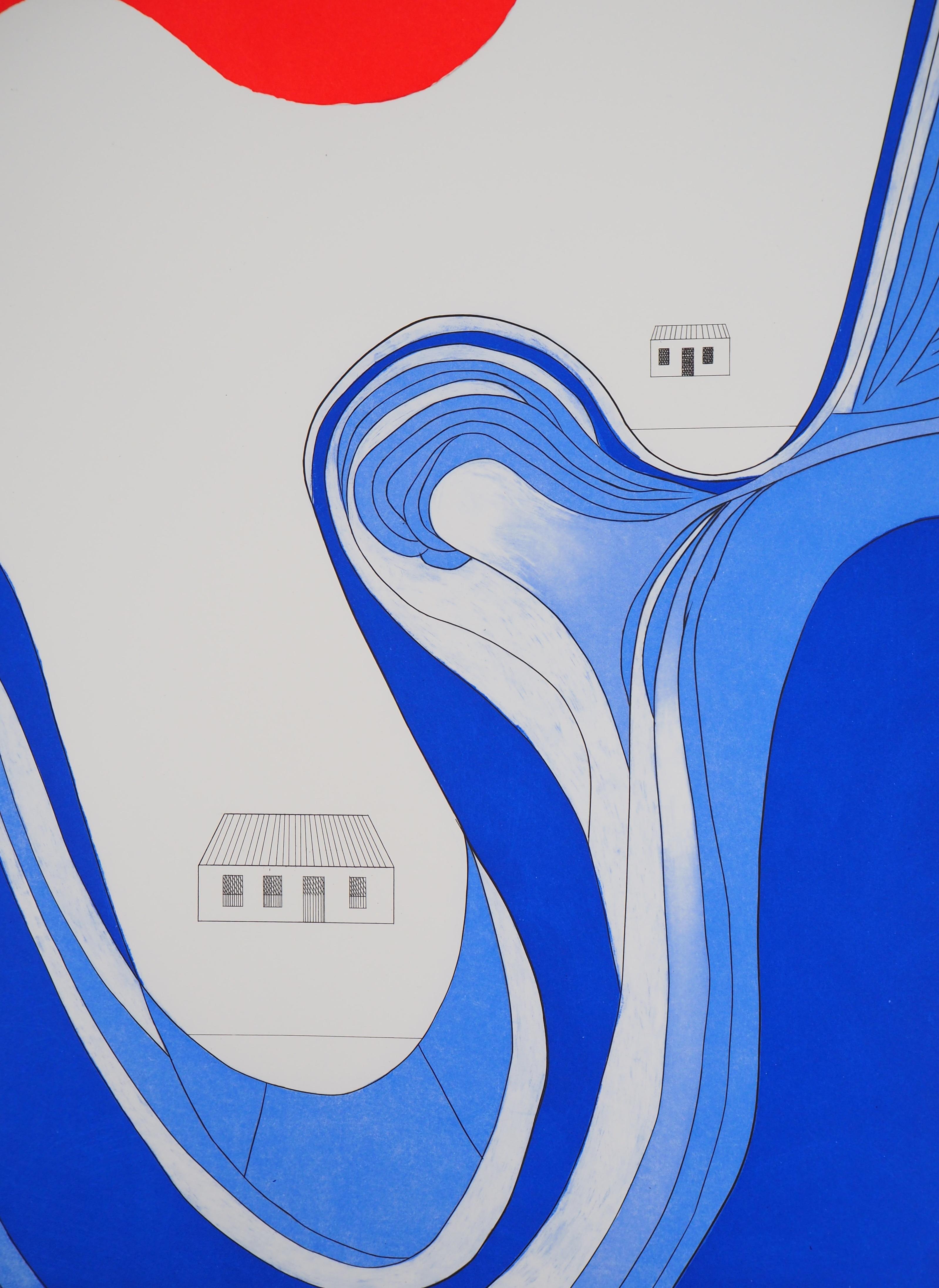 Louise Bourgeois (1911-2010)
Landschaft mit Bergsee 

Original Radierung mit Aquatinta
Vorzeichenlos
Auf Vellum 60,5 × 73,5 cm (ca. 24 x 29 Zoll)
Beglaubigt mit dem Blindstempel der Chalcographie du Louvre.

Ausgezeichneter Zustand