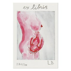 Louise Bourgeois, Il bambino reticente (Ex Libris): Stampa firmata, Arte contemporanea