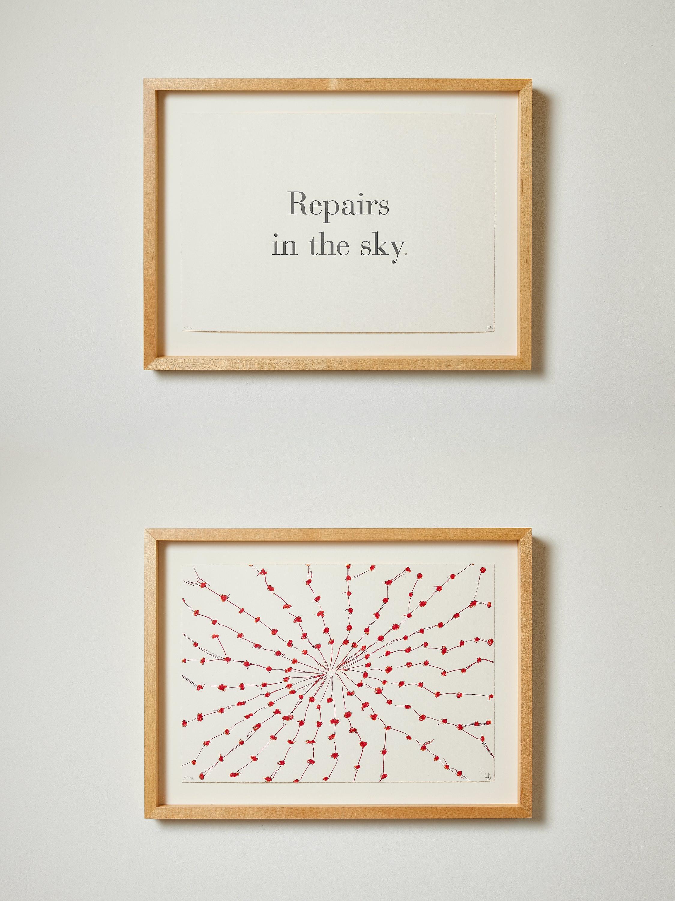 Repairs in the Sky -- Letterpress, Lithograph, Text Art by Louise Bourgeois For Sale 4