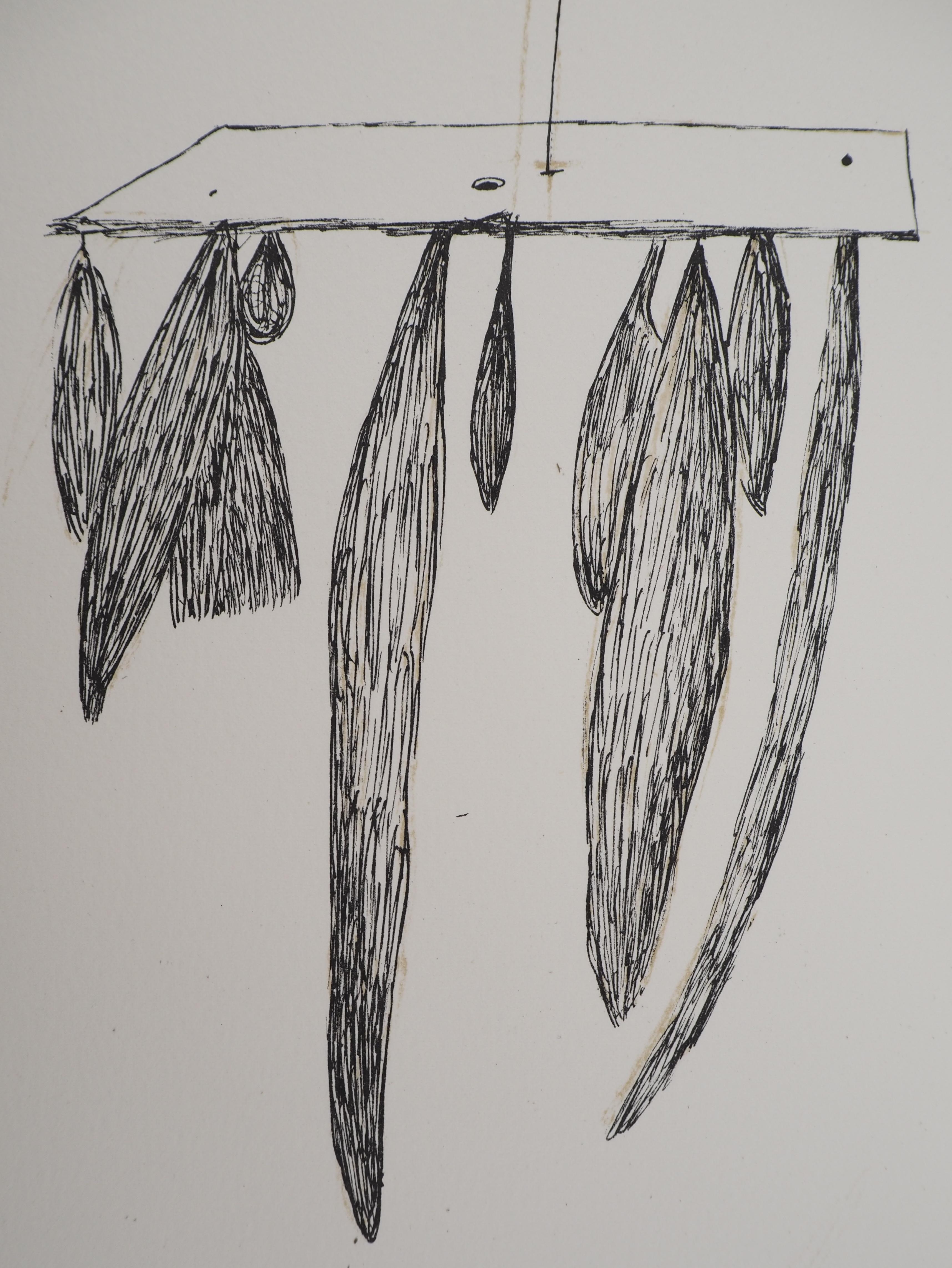 Sheaves - Lithographie originale (Wye Smith #79-2) - Gris Abstract Print par Louise Bourgeois