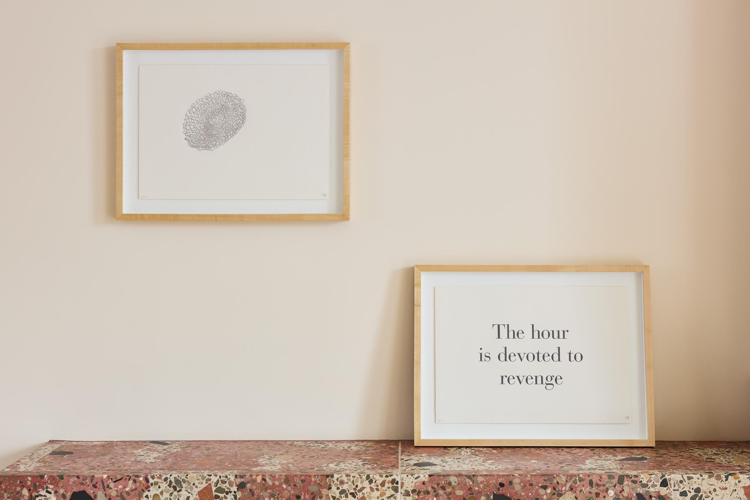 The Hour Is Devoted to Revenge -- Letterpress, Lithograph, Text Art by Bourgeois