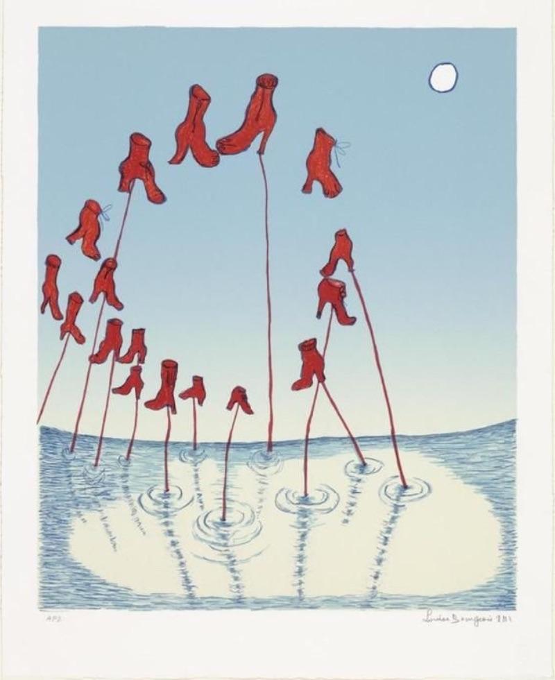 Louise Bourgeois Landscape Print - The Night (Limited Edition Lithograph Print)