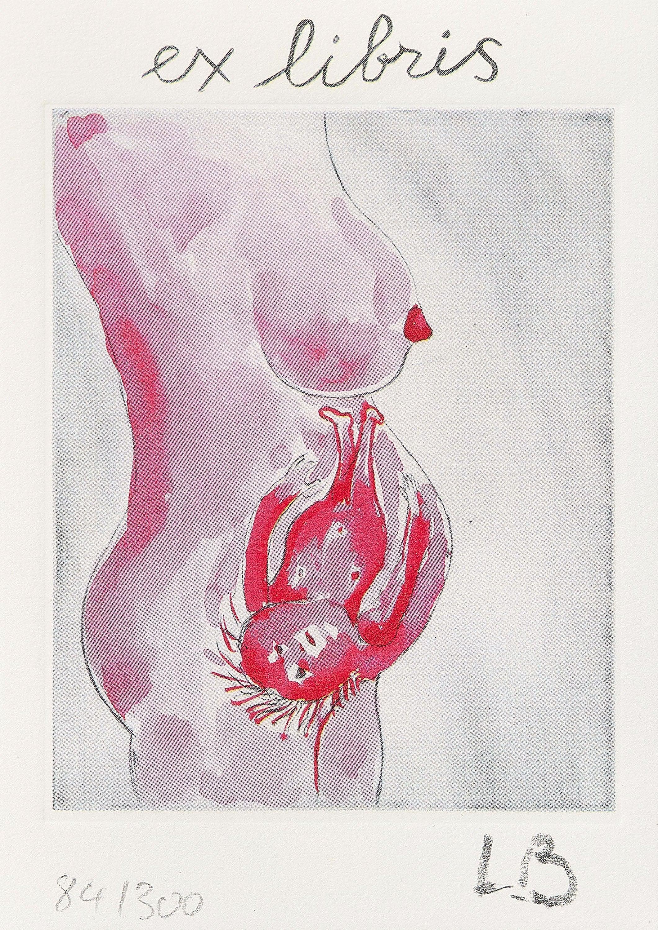 The Reticent Child (Ex Libris), 2005
Louise Bourgeois

Lithograph with embossing in colours, on wove
Signed and numbered from the edition of 300
Printed by Martin Kätelhön, Cologne
Published by Salon Verlag, Cologne
Bound in 'Recueil des Secrets de