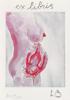 Vintage The Reticent Child (Ex Libris) -- Print, Text, Feminist Art by Louise Bourgeois