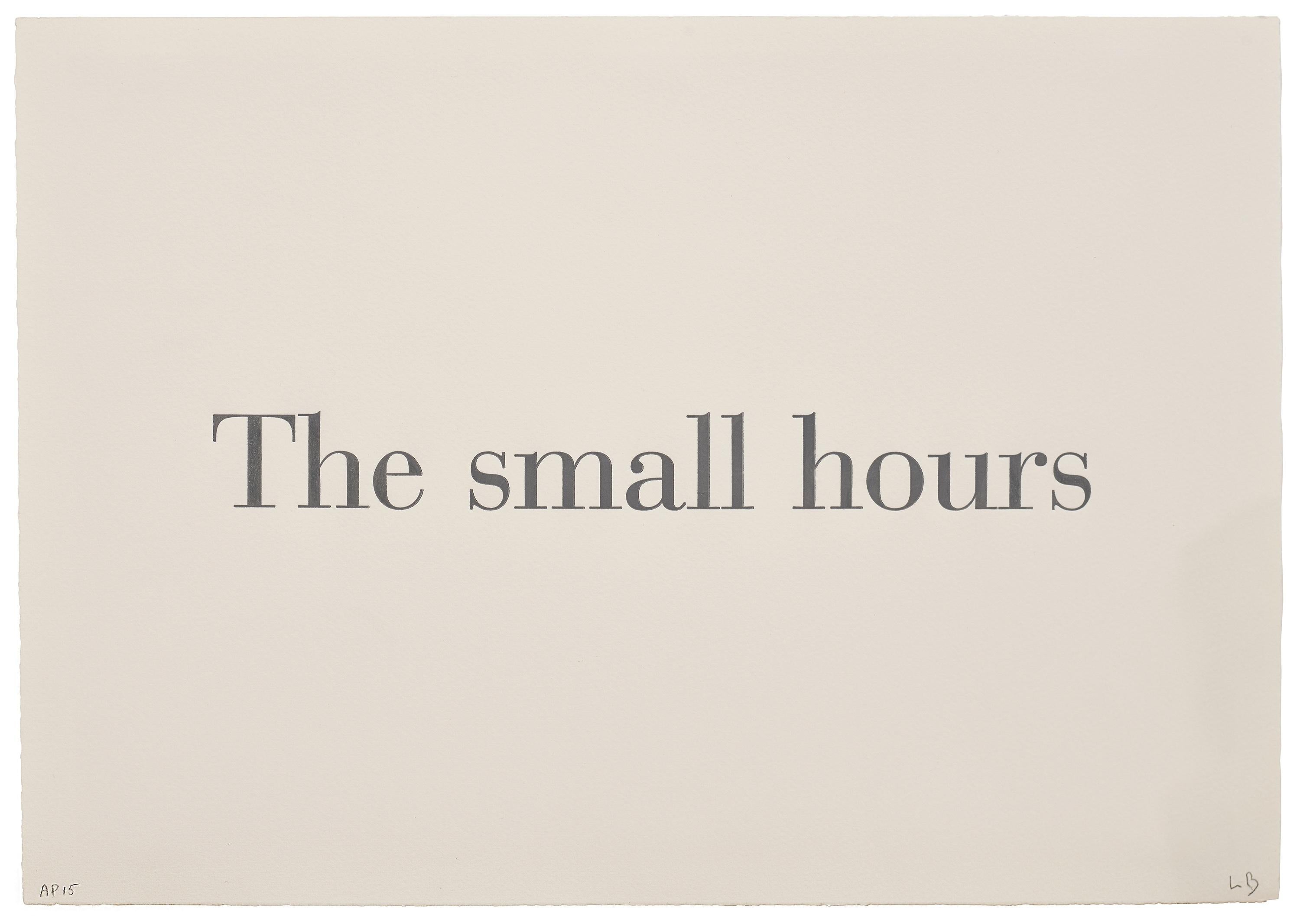 The Small Hours -- Letterpress, Lithograph, Text Art by Louise Bourgeois For Sale 2