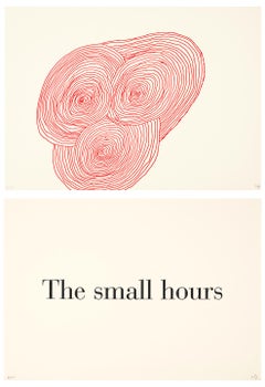Vintage The Small Hours -- Letterpress, Lithograph, Text Art by Louise Bourgeois