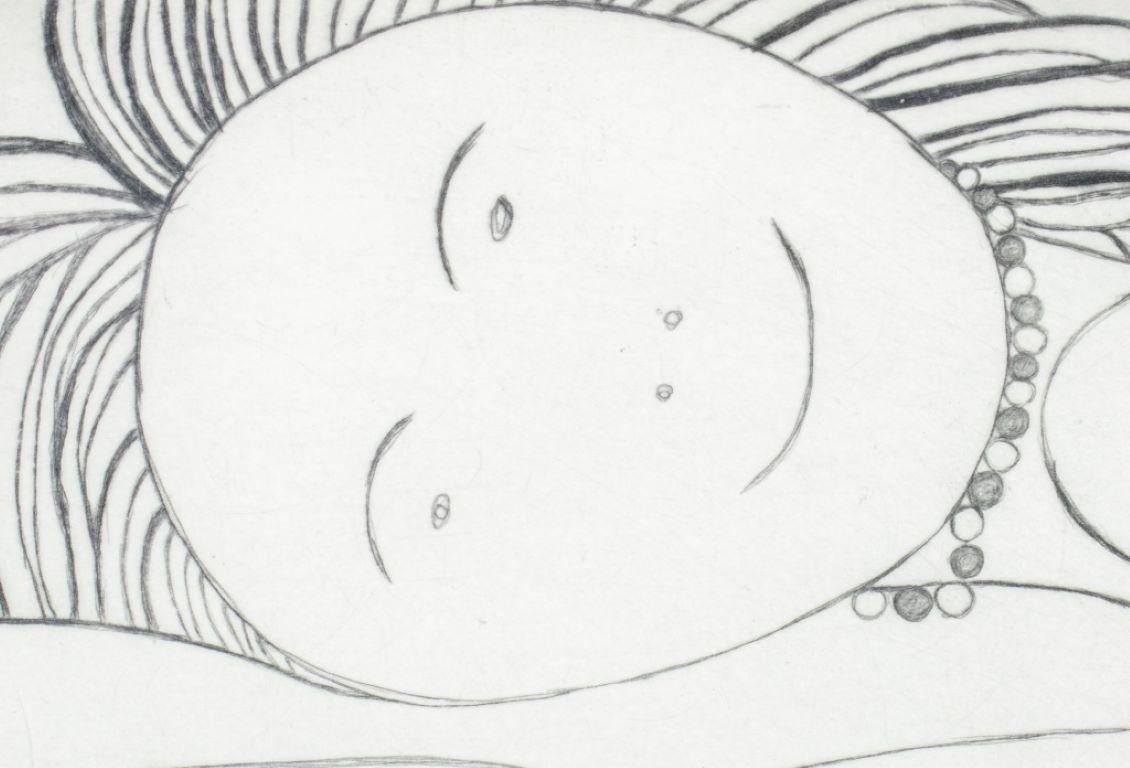 Louise Bourgeois „Das Lächeln“ Radierung mit Kaltnadelradierung (amerikanisch) im Angebot