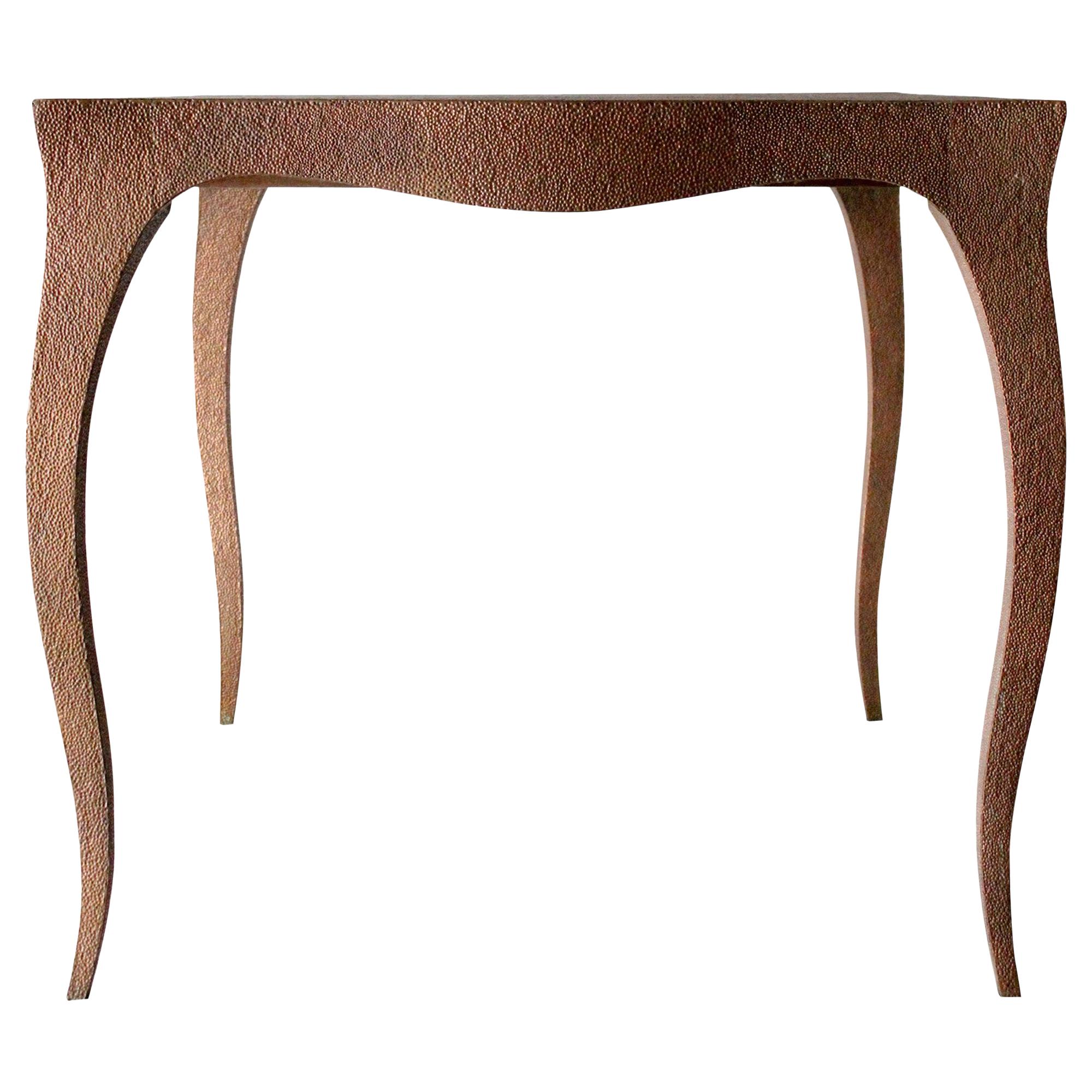 Louise Card Table Metal Clad Over Teakwood Handcrafted in India by Paul Mathieu For Sale