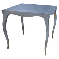 Louise Card Table Metal Clad Over Teakwood Handcrafted in India by Paul Mathieu