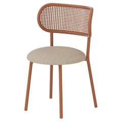 Louise Chair with Steel Structure, Perforated Steel Back and Upholstery