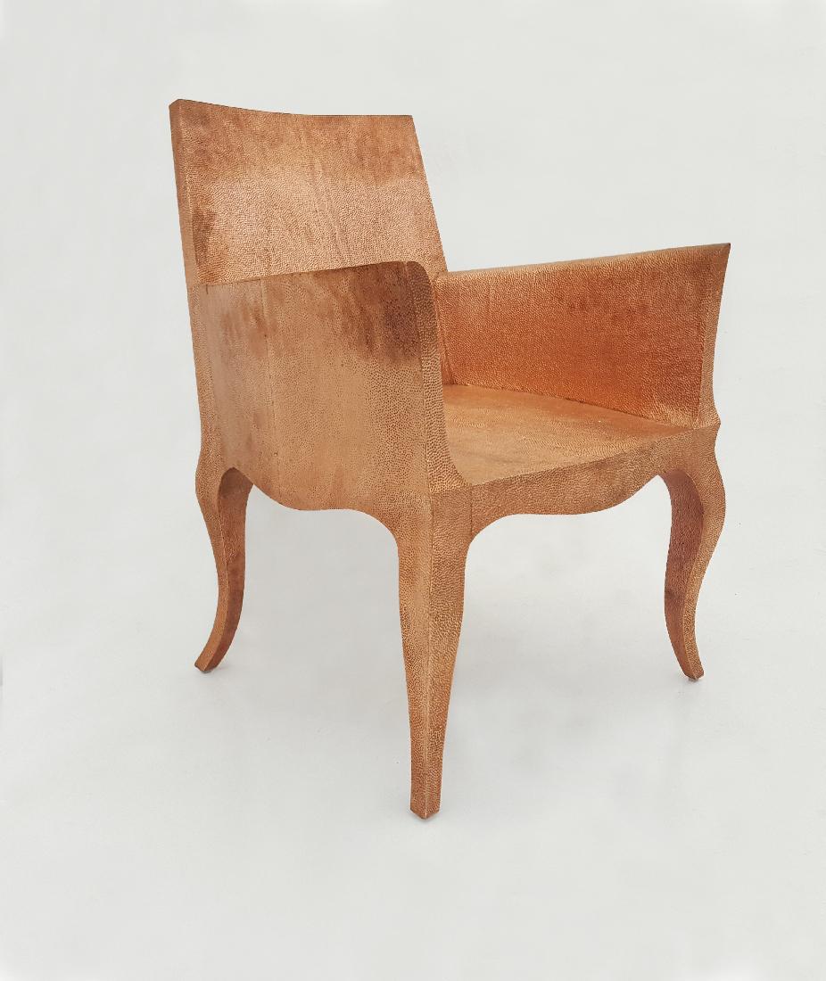 Louise Club Chair in Copper Over Teakwood by Paul Mathieu for Stephanie Odegard In New Condition For Sale In New York, NY