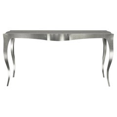 Louise Console Art Deco Card and Tea Tables Mid. Hammered White Bronze
