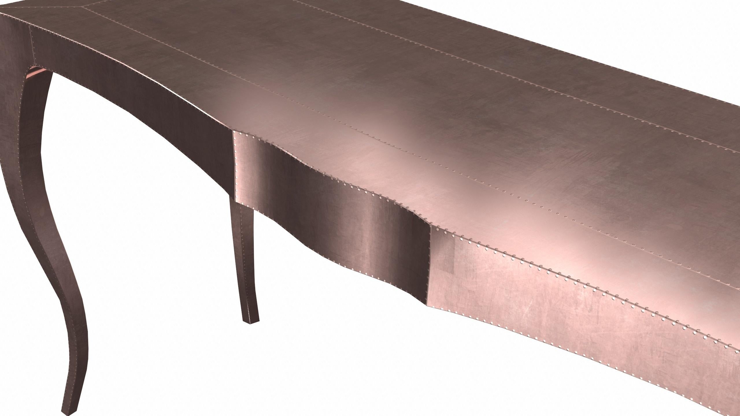 Contemporary Louise Console Art Deco Card and Tea Tables Smooth Copper by Paul Mathieu For Sale
