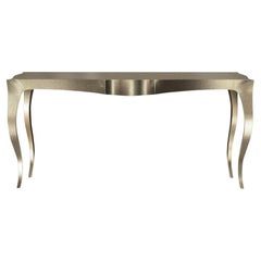 Louise Console Art Deco Center Tables Mid. Hammered Brass  by Paul Mathieu