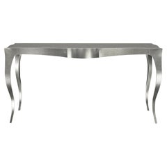 Louise Console Art Deco Center Tables Mid. Hammered White Bronze by Paul Mathieu