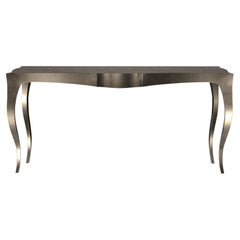 Louise Console Art Deco Center Tables Smooth Antique Bronze by Paul Mathie