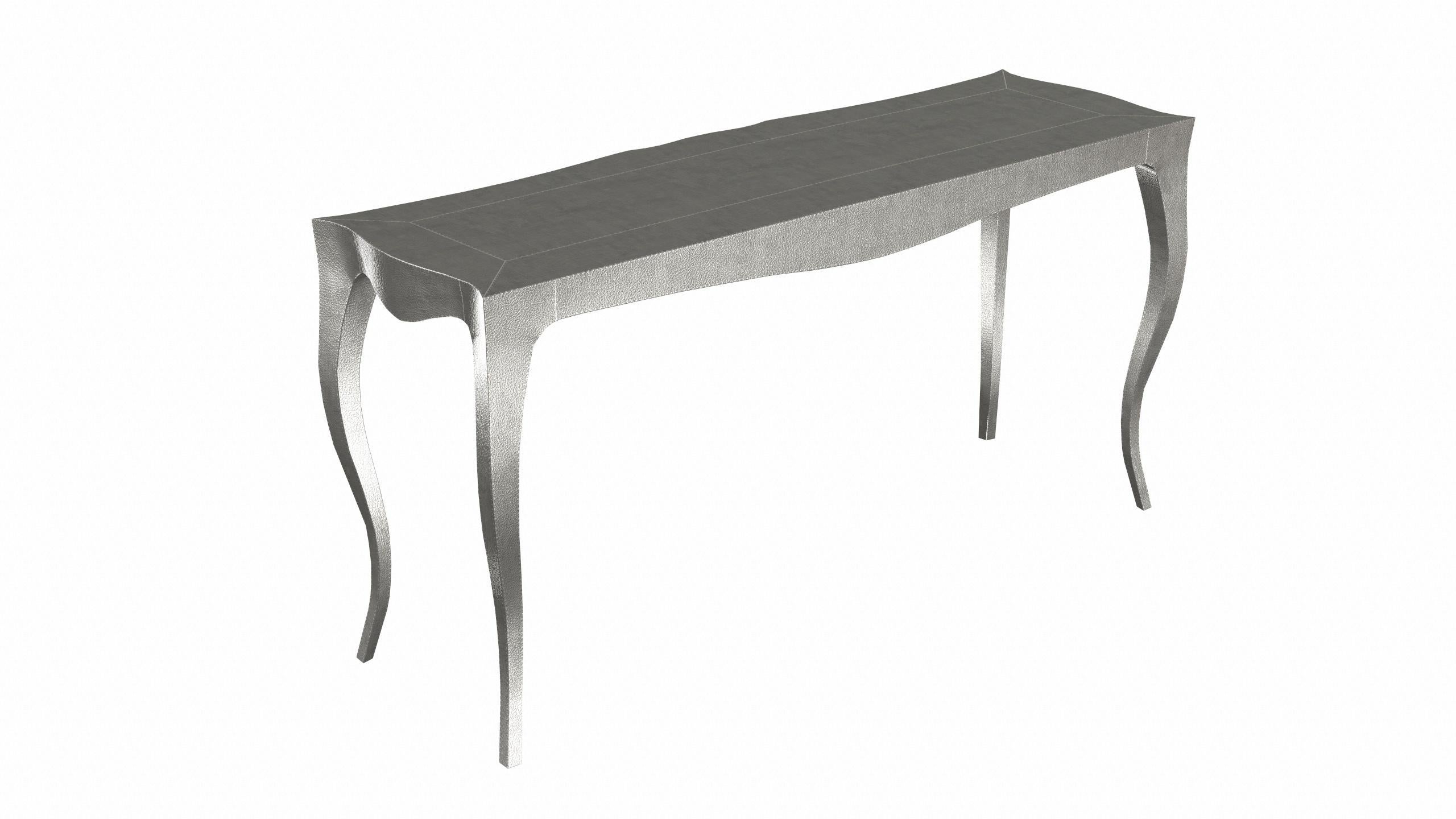 Louise Console Tavoli da conferenza Art Deco Bronzo Bianco Martellato Fine in vendita 1