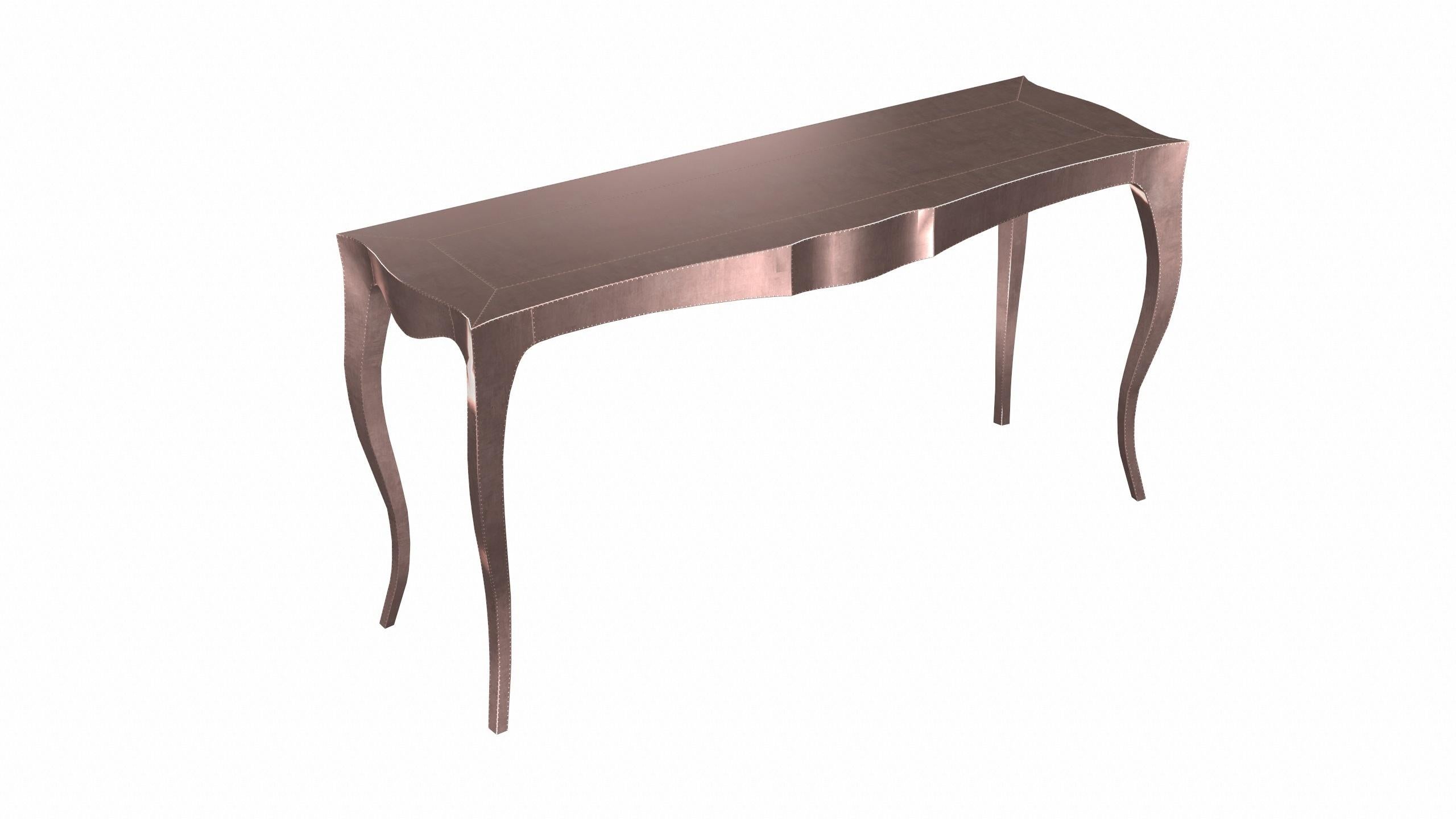 Louise Console Art Deco Industrial and Work Tables Smooth Copper by Paul Mathieu For Sale 1