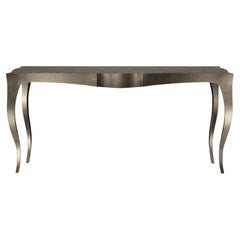 Louise Console Art Deco Nesting and Stacking Tables Mid. Hammered Antique Bronze