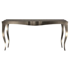 Louise Console Art Deco Side Tables Smooth Antique Bronze by Paul Mathieu