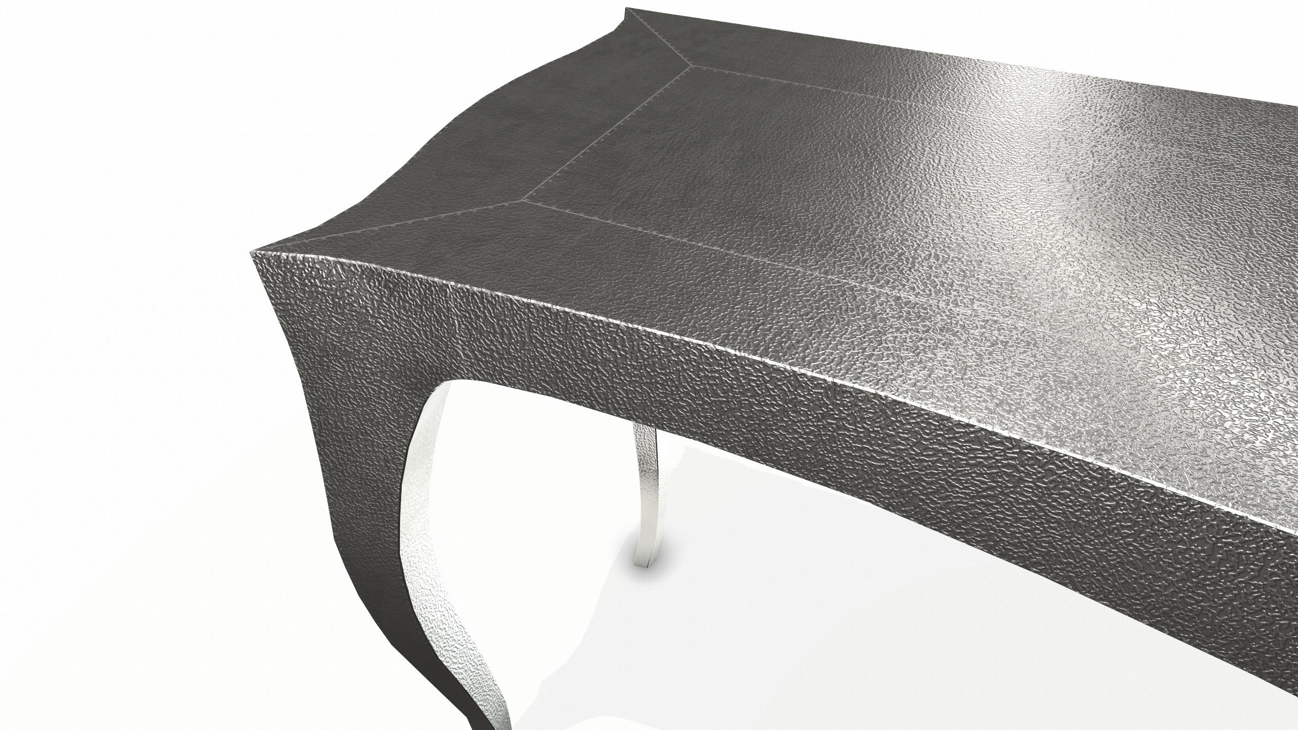 Autre Console Louise Art Nouveau en bronze blanc martelé fin de Paul Mathieu en vente