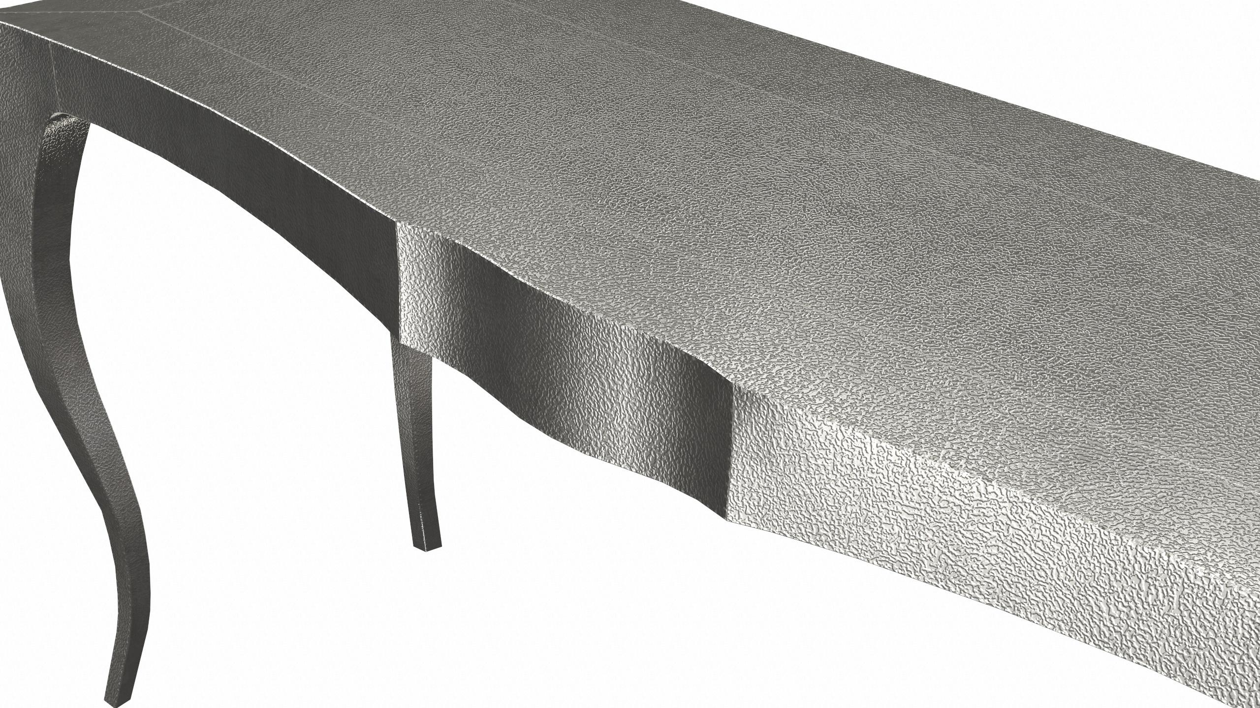 Métal Console Louise Art Nouveau en bronze blanc martelé fin de Paul Mathieu en vente