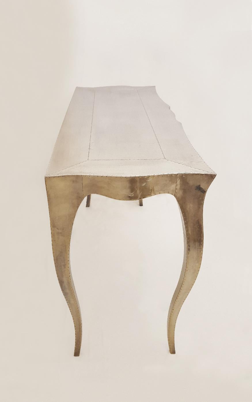 Hand-Carved Louise Console Table in White Bronze by Paul Mathieu for Stephanie Odegard For Sale