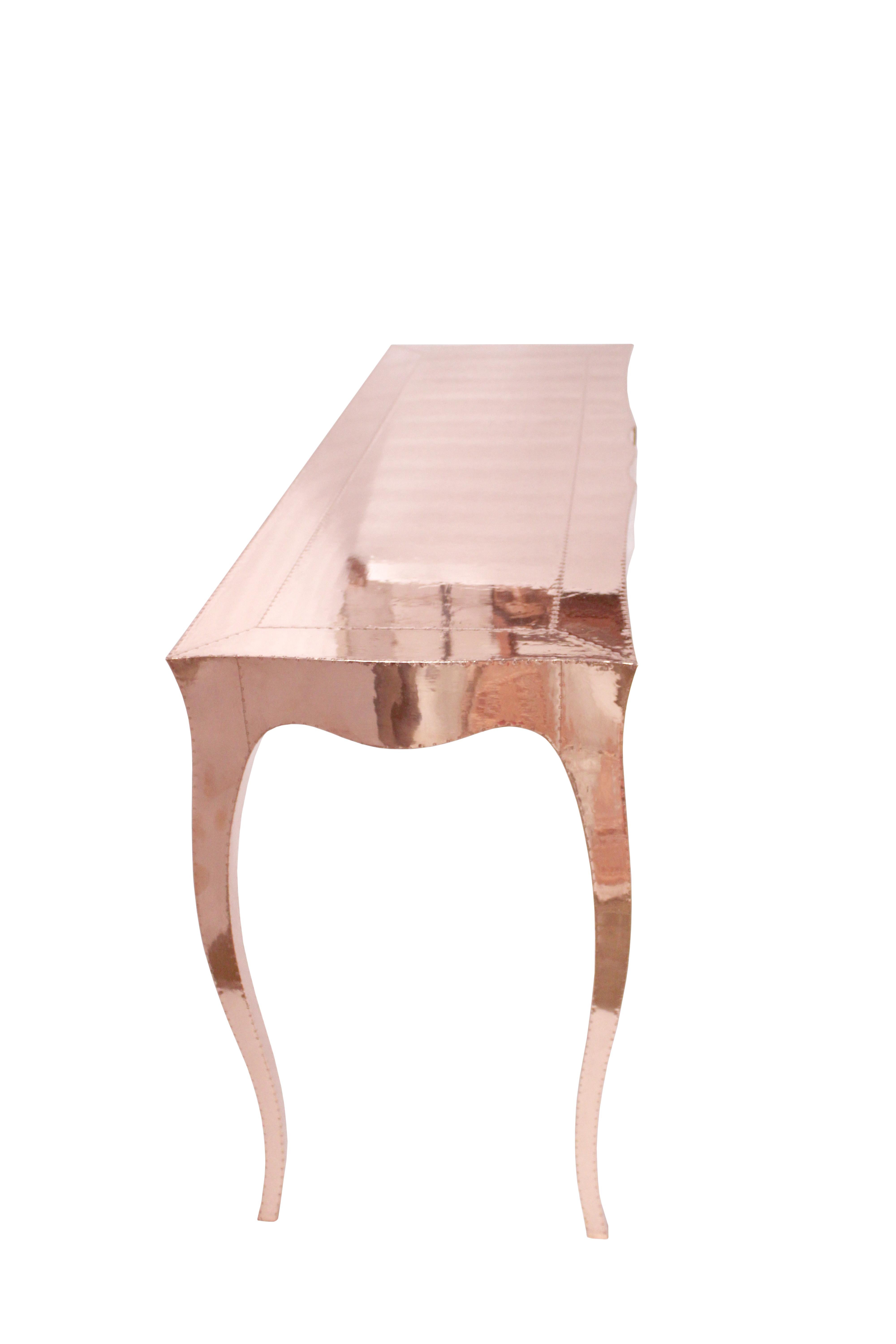 Hand-Crafted Louise Console Table in Copper by Paul Mathieu for Stephanie Odegard For Sale