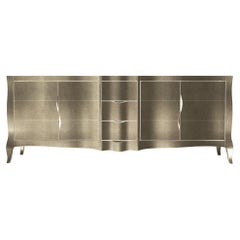 Louise Credenza Art Deco Bookcases in Mid. Hammered Brass by Paul Mathieu