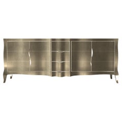 Louise Credenza Art Deco Cabinets in Smooth Brass by Paul Mathieu for S Odegard