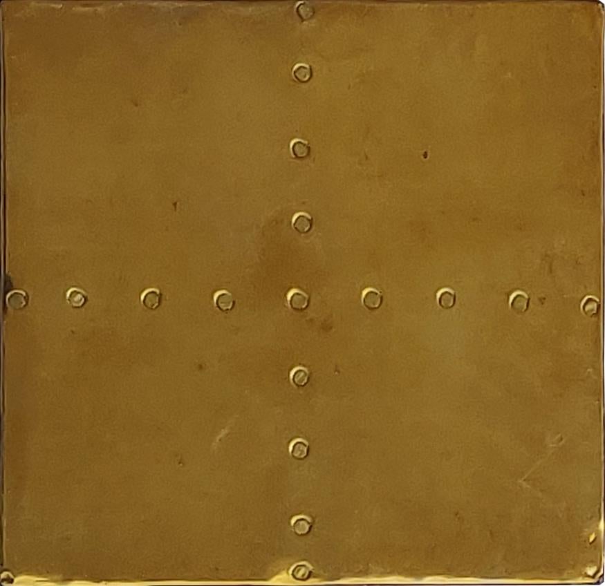 Credenza Louise Armadi Art Déco in ottone liscio di Paul Mathieu in vendita 3