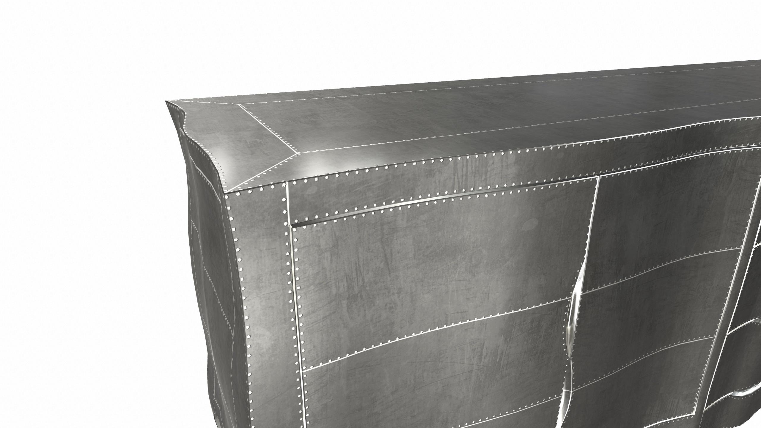 Luigi XV Commodes e cassettiere Louise Credenza in bronzo bianco liscio in vendita