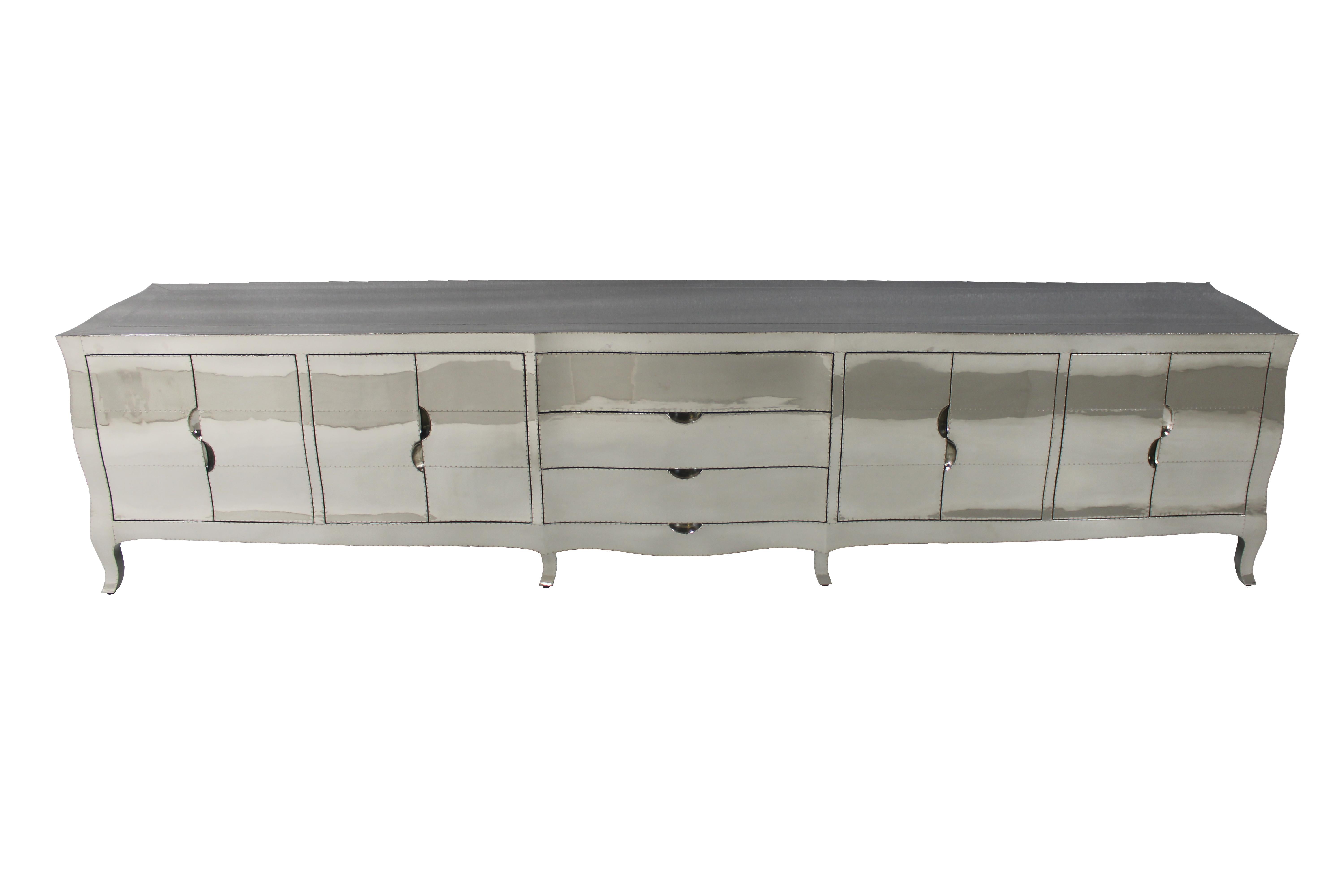 Metal Louise Credenza in White Bronze by  Paul Mathieu for Stephanie Odegard For Sale