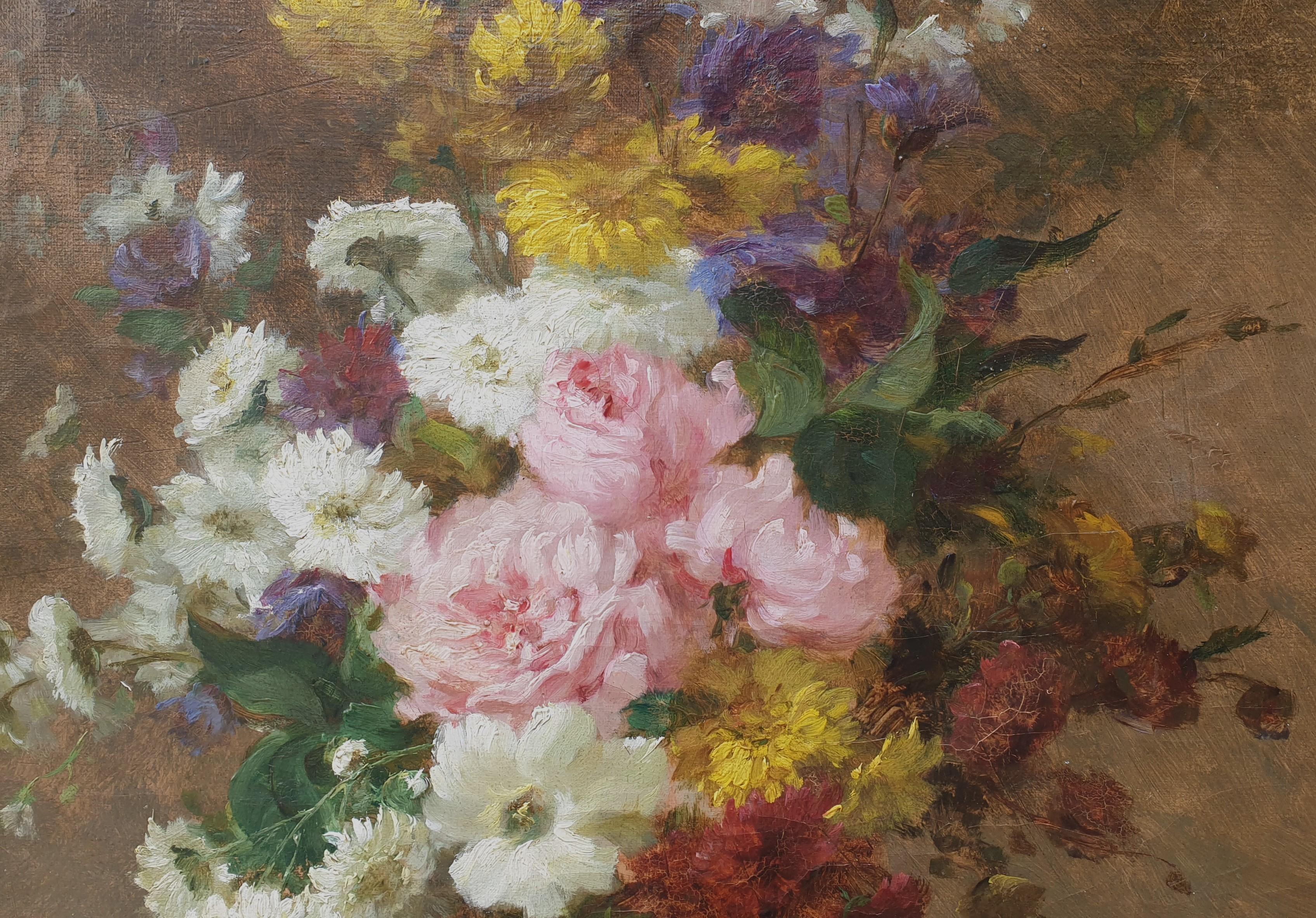 Louise DARRU 1843 - 1906 Olio su tela 65 x 48 cm (85 x 68 cm con la cornice) Firmato in basso a destra 