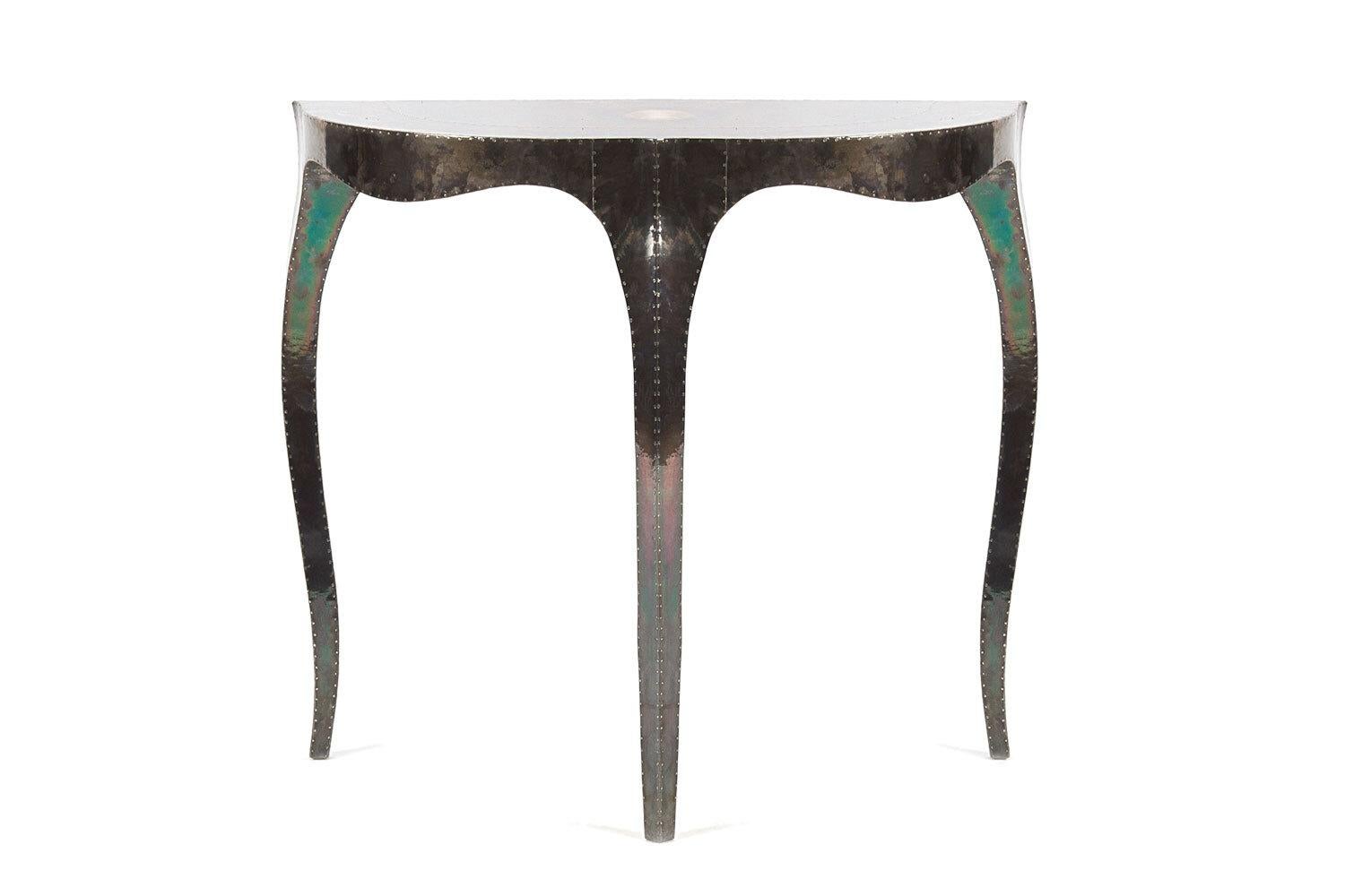 Hand-Carved Louise Demi Console Table in White Bronze by Paul Mathieu for Stephanie Odegard For Sale