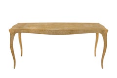 Louise Dining Table in Medium Hammered Brass Over Teak by Paul Mathieu
